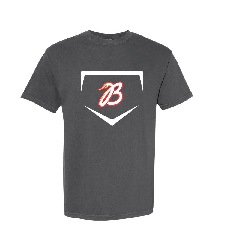 Blaze Softball Comfort Color tee (homeplate)