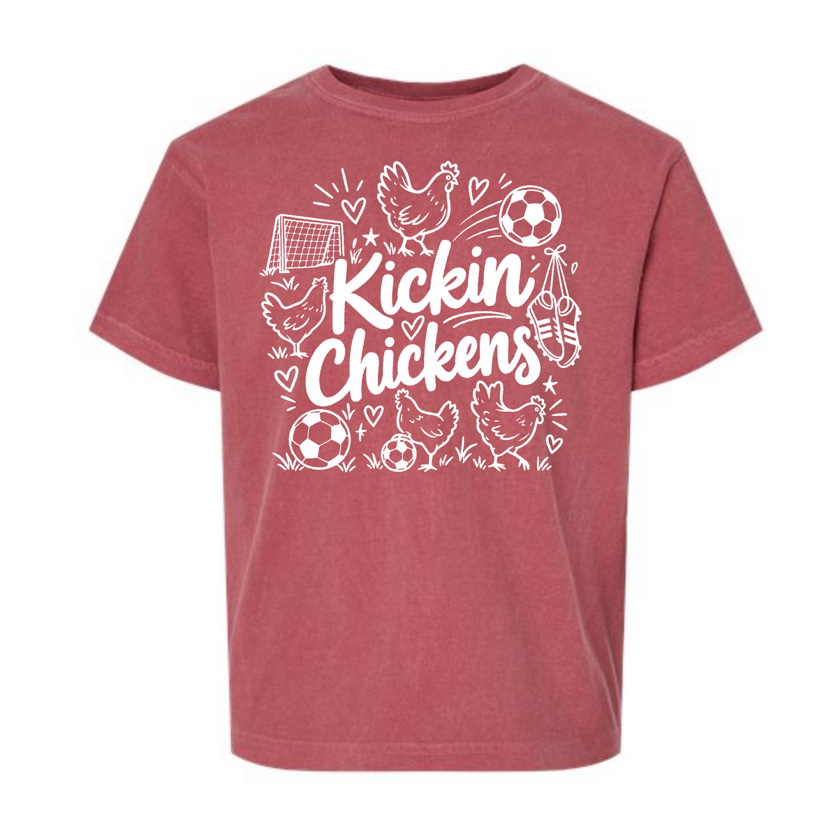Kickin' Chickens Cursive Comfort Colors