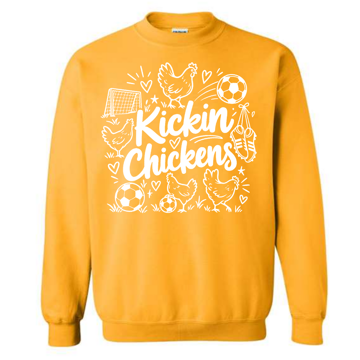 Kickin' Chickens Cursive Sweatshirt